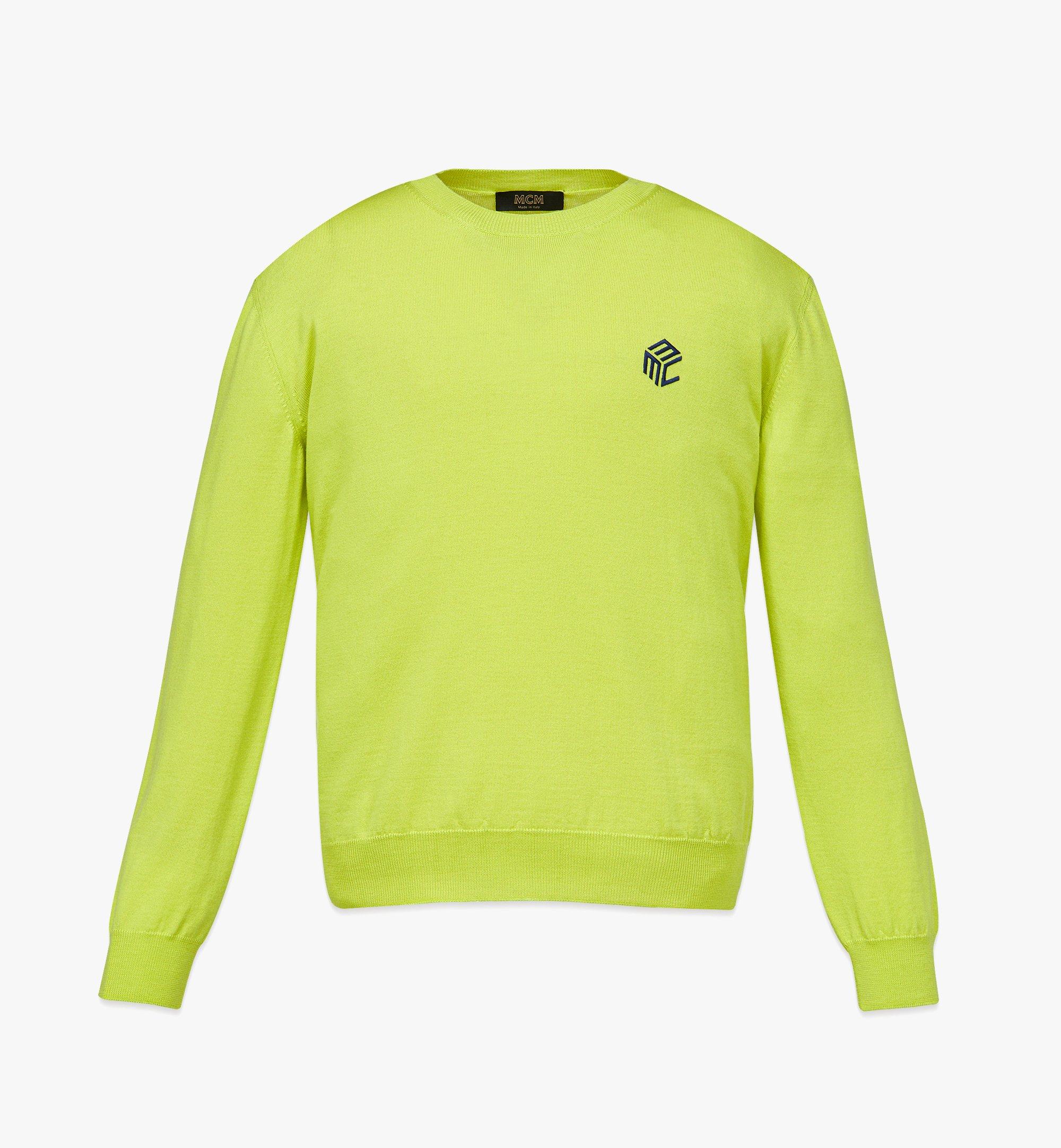 Pull à logo cubique en laine 1